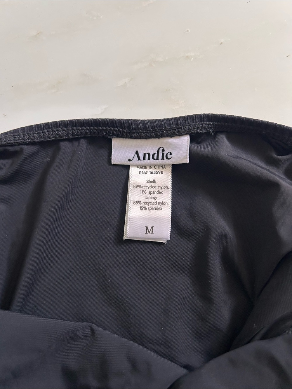 Andie Seim Tulum Black Ribbed One-Piece Swimsuit - Picture 4 of 4